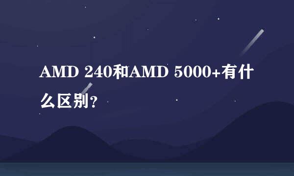 AMD 240和AMD 5000+有什么区别？