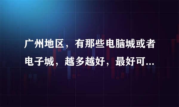 广州地区，有那些电脑城或者电子城，越多越好，最好可以告知具体位置？