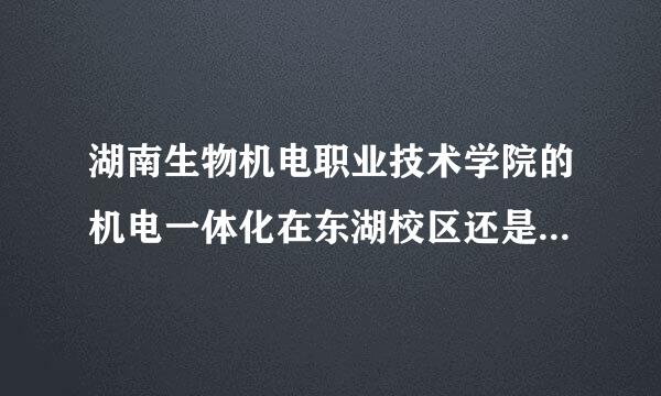 湖南生物机电职业技术学院的机电一体化在东湖校区还是马坡岭校区