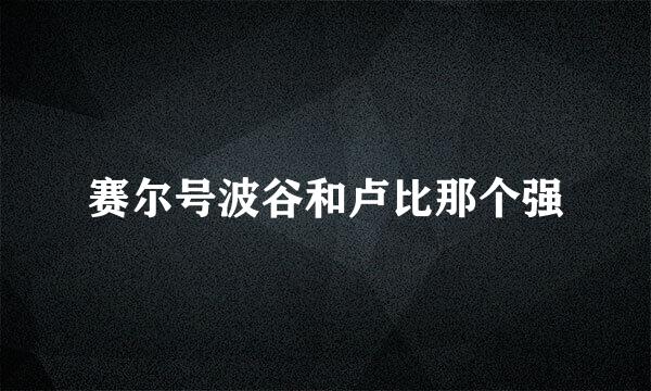 赛尔号波谷和卢比那个强