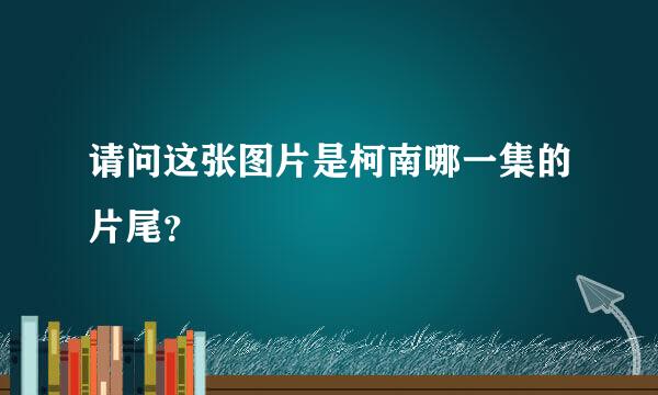 请问这张图片是柯南哪一集的片尾？