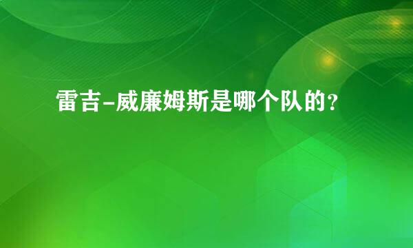 雷吉-威廉姆斯是哪个队的？