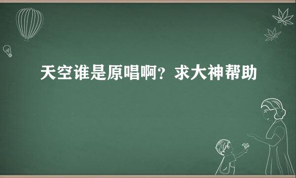 天空谁是原唱啊？求大神帮助