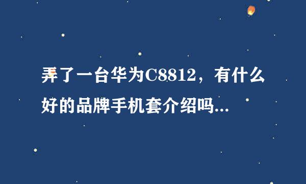 弄了一台华为C8812，有什么好的品牌手机套介绍吗？别复制哈 谢谢