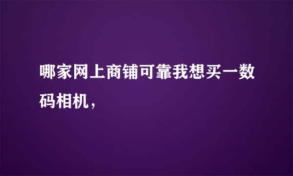 哪家网上商铺可靠我想买一数码相机，