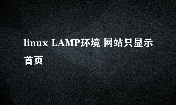 linux LAMP环境 网站只显示首页