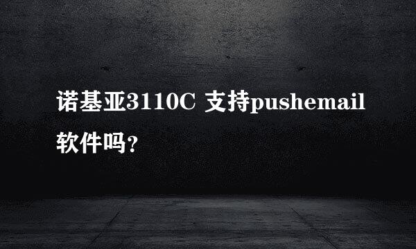 诺基亚3110C 支持pushemail软件吗？