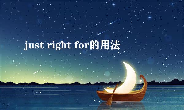 just right for的用法