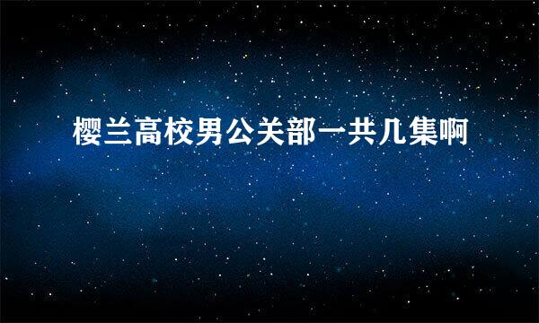 樱兰高校男公关部一共几集啊