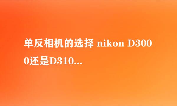 单反相机的选择 nikon D3000还是D3100？？？苦恼！