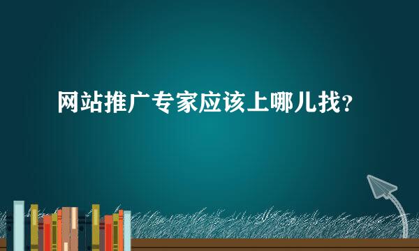 网站推广专家应该上哪儿找？