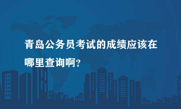 青岛公务员考试的成绩应该在哪里查询啊？