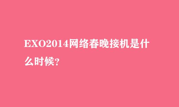 EXO2014网络春晚接机是什么时候？