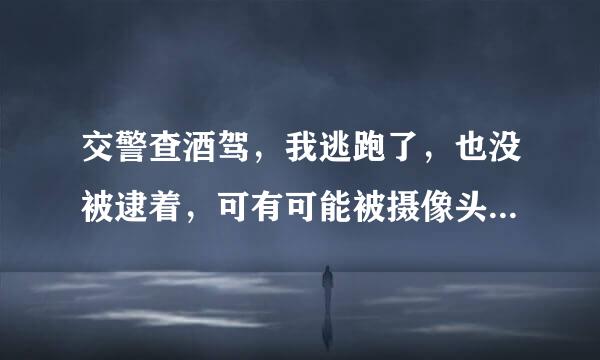 交警查酒驾，我逃跑了，也没被逮着，可有可能被摄像头拍到了，会有什么后果？