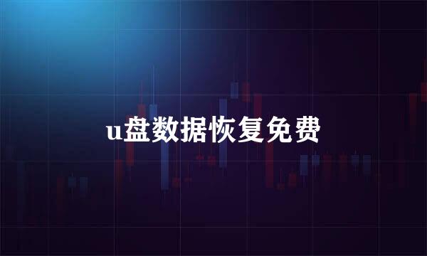 u盘数据恢复免费