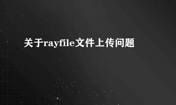 关于rayfile文件上传问题