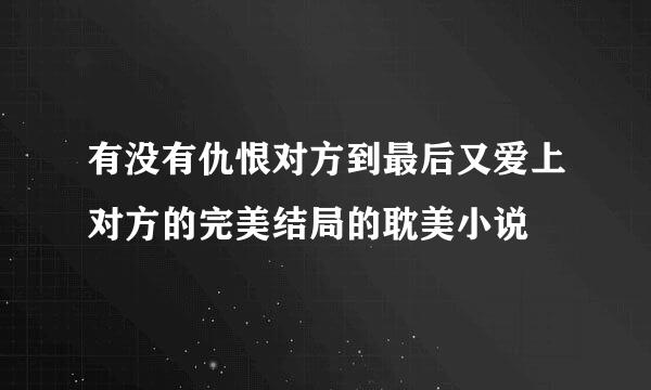 有没有仇恨对方到最后又爱上对方的完美结局的耽美小说