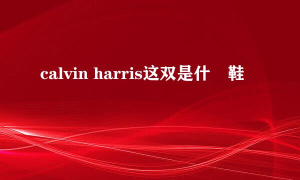 calvin harris这双是什麼鞋