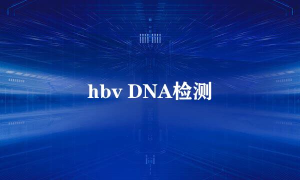 hbv DNA检测