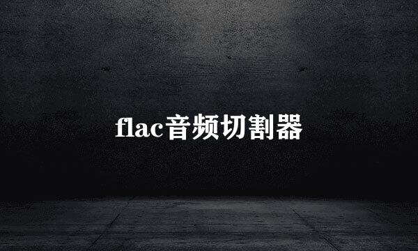 flac音频切割器