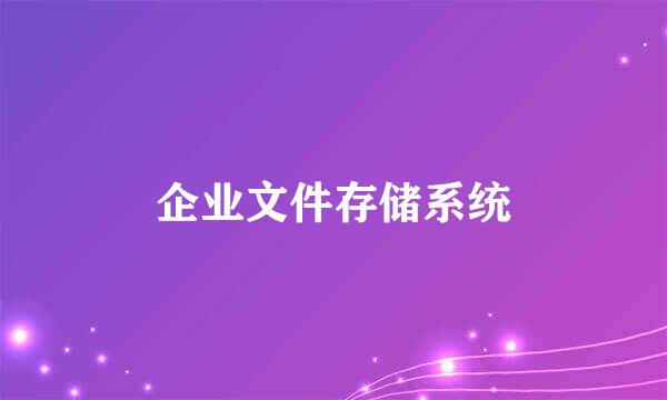 企业文件存储系统