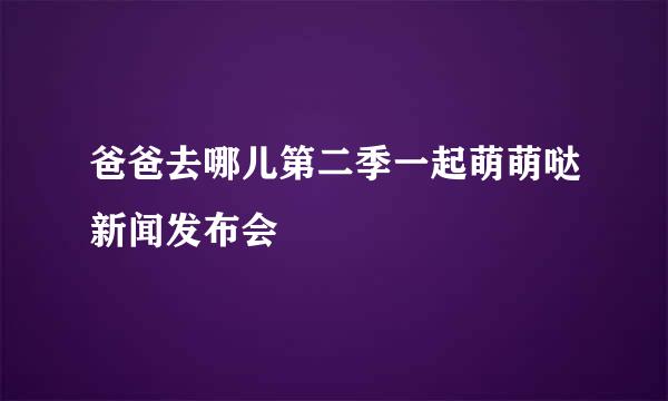 爸爸去哪儿第二季一起萌萌哒新闻发布会