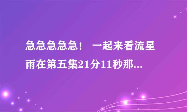 急急急急急！ 一起来看流星雨在第五集21分11秒那是什么音乐啊！