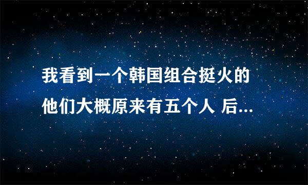 我看到一个韩国组合挺火的 他们大概原来有五个人 后来改为四人