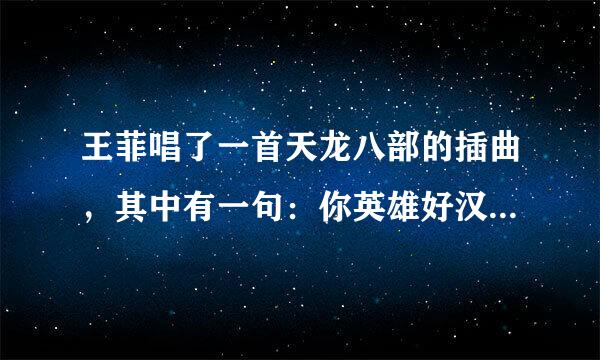 王菲唱了一首天龙八部的插曲，其中有一句：你英雄好汉需要抱负，可你欠我幸福，拿什么来弥补，歌名是什么