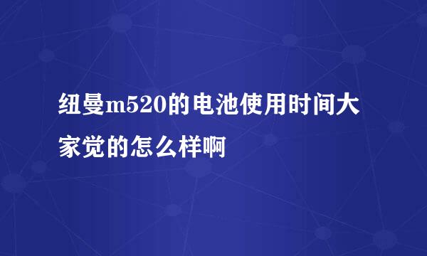 纽曼m520的电池使用时间大家觉的怎么样啊