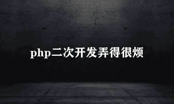 php二次开发弄得很烦