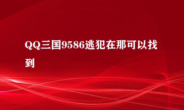 QQ三国9586逃犯在那可以找到