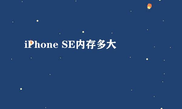 iPhone SE内存多大