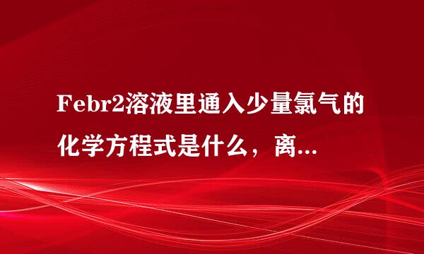 Febr2溶液里通入少量氯气的化学方程式是什么，离子方来自程式又是什么