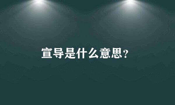 宣导是什么意思？