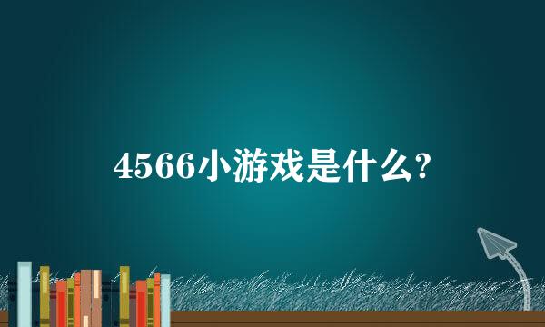 4566小游戏是什么?