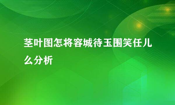 茎叶图怎将容城待玉围笑任儿么分析