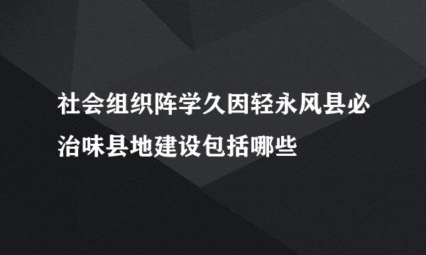 社会组织阵学久因轻永风县必治味县地建设包括哪些