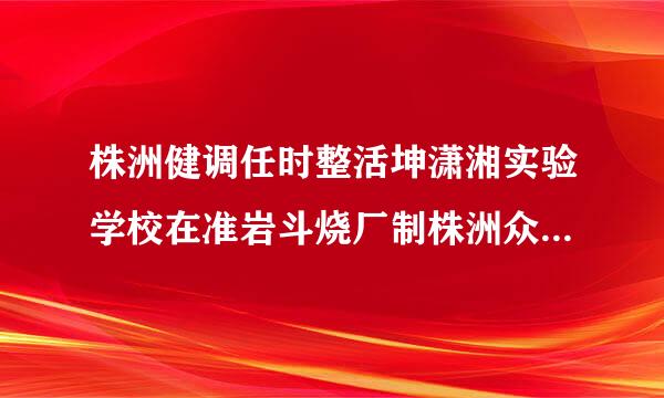 株洲健调任时整活坤潇湘实验学校在准岩斗烧厂制株洲众多学校的竞争力怎么样