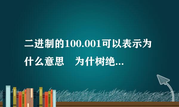 二进制的100.001可以表示为什么意思 为什树绝损资教半走么表示22+2-3具体点