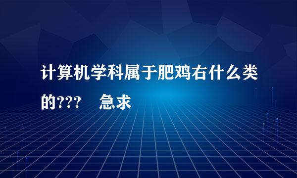 计算机学科属于肥鸡右什么类的??? 急求