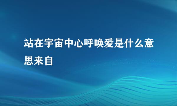 站在宇宙中心呼唤爱是什么意思来自