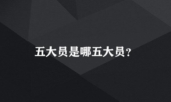 五大员是哪五大员？