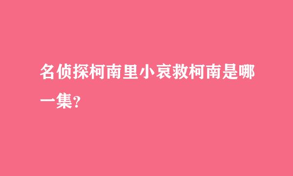 名侦探柯南里小哀救柯南是哪一集？