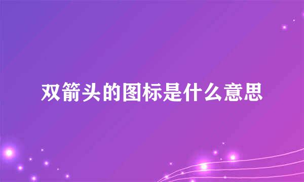 双箭头的图标是什么意思