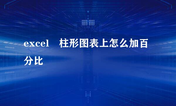 excel 柱形图表上怎么加百分比