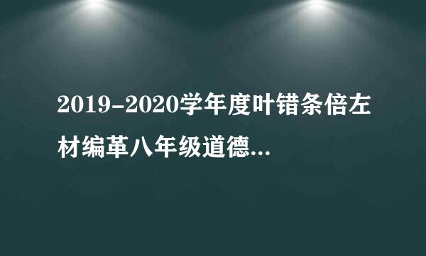 2019-2020学年度叶错条倍左材编革八年级道德与法治教学工作总结