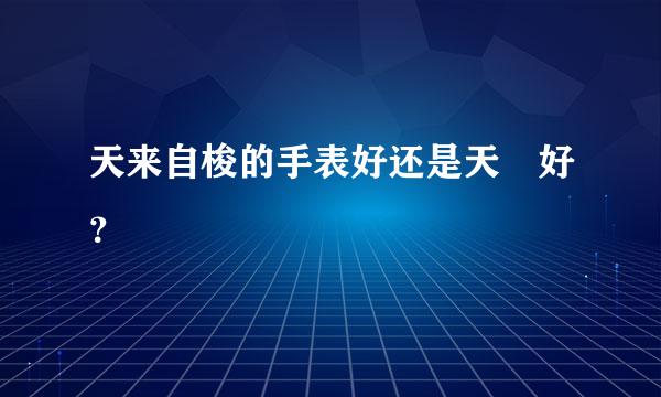 天来自梭的手表好还是天珺好？