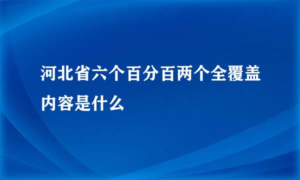 河北省六个百分百两个全覆盖内容是什么