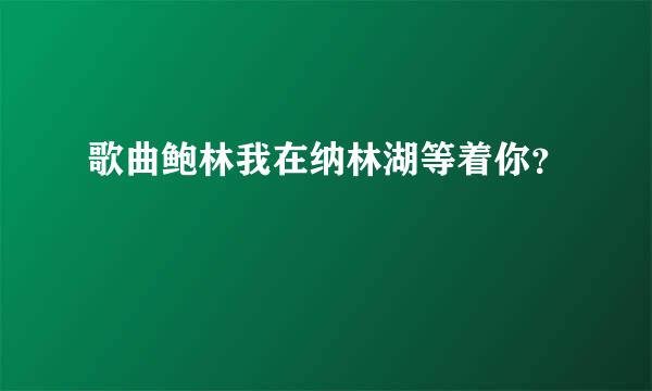 歌曲鲍林我在纳林湖等着你？